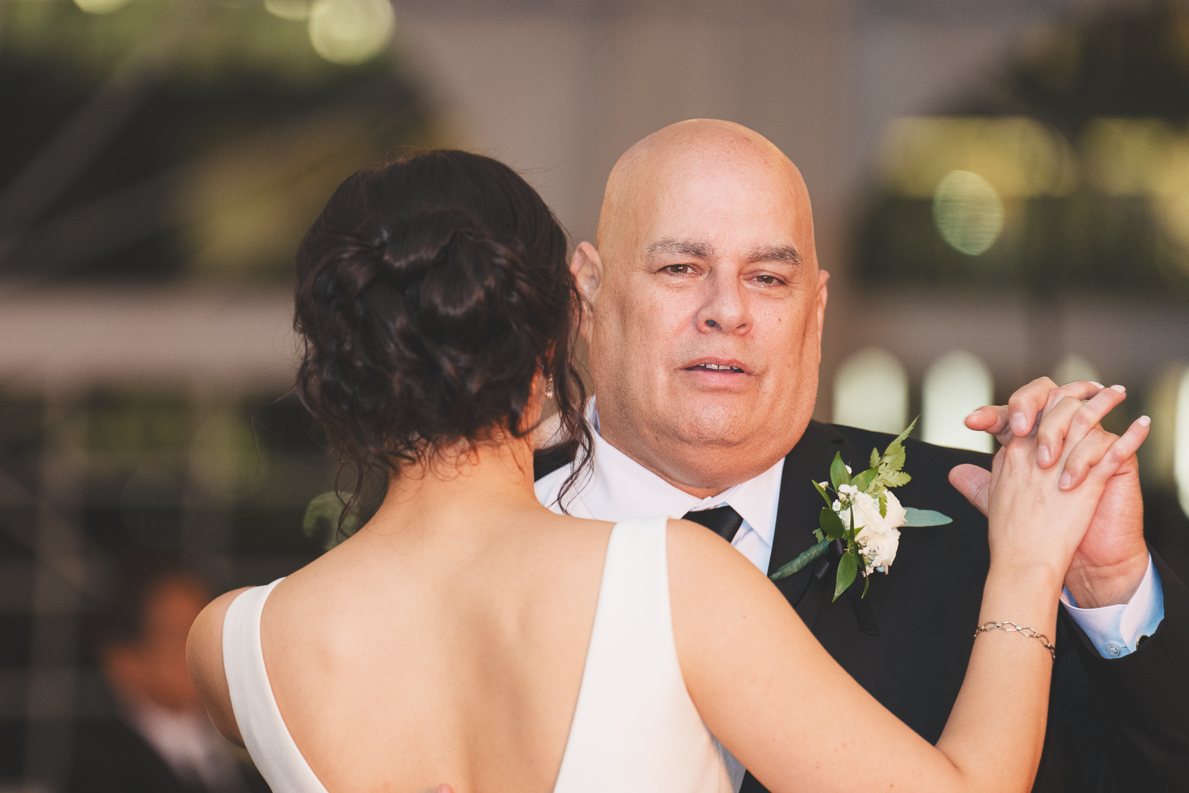 Emotional father-daughter wedding dance moment